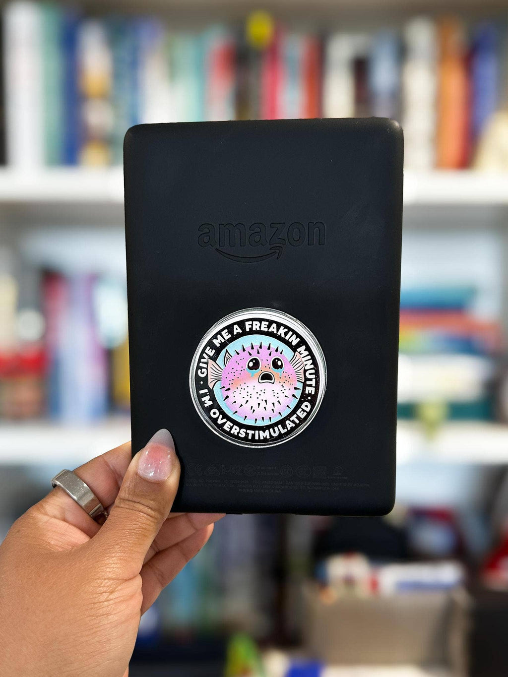 Give Me a Freakin Minute Overstimulated MagSafe Phone & Kindle Grip