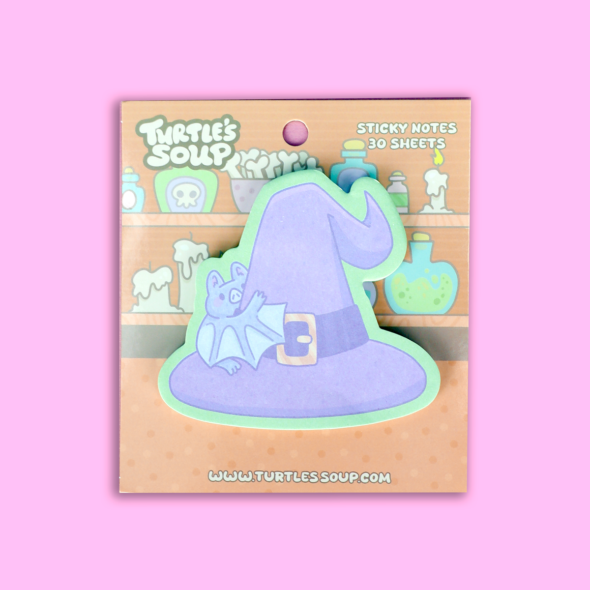 Witches Hat with a little Bat Sticky Note Pad