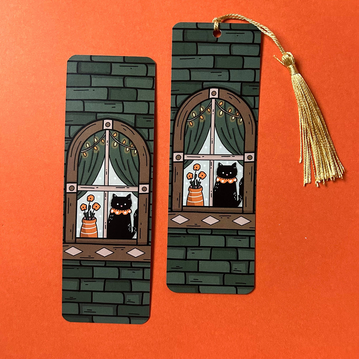 Cat in the Green House Bookmark