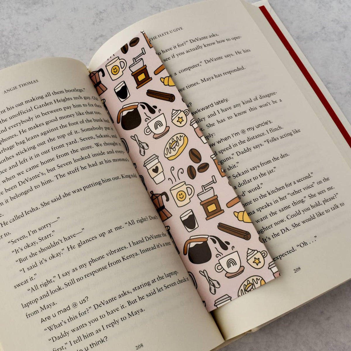 Coffee Double-Sided Bookmark | Reading Accessory