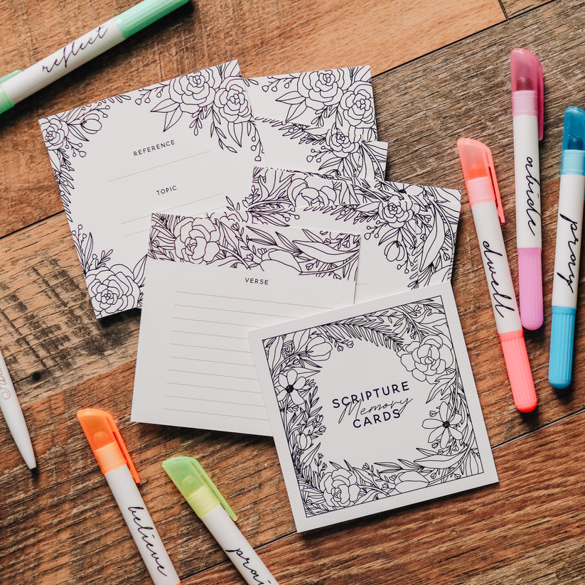Coloring Scripture Memory Cards